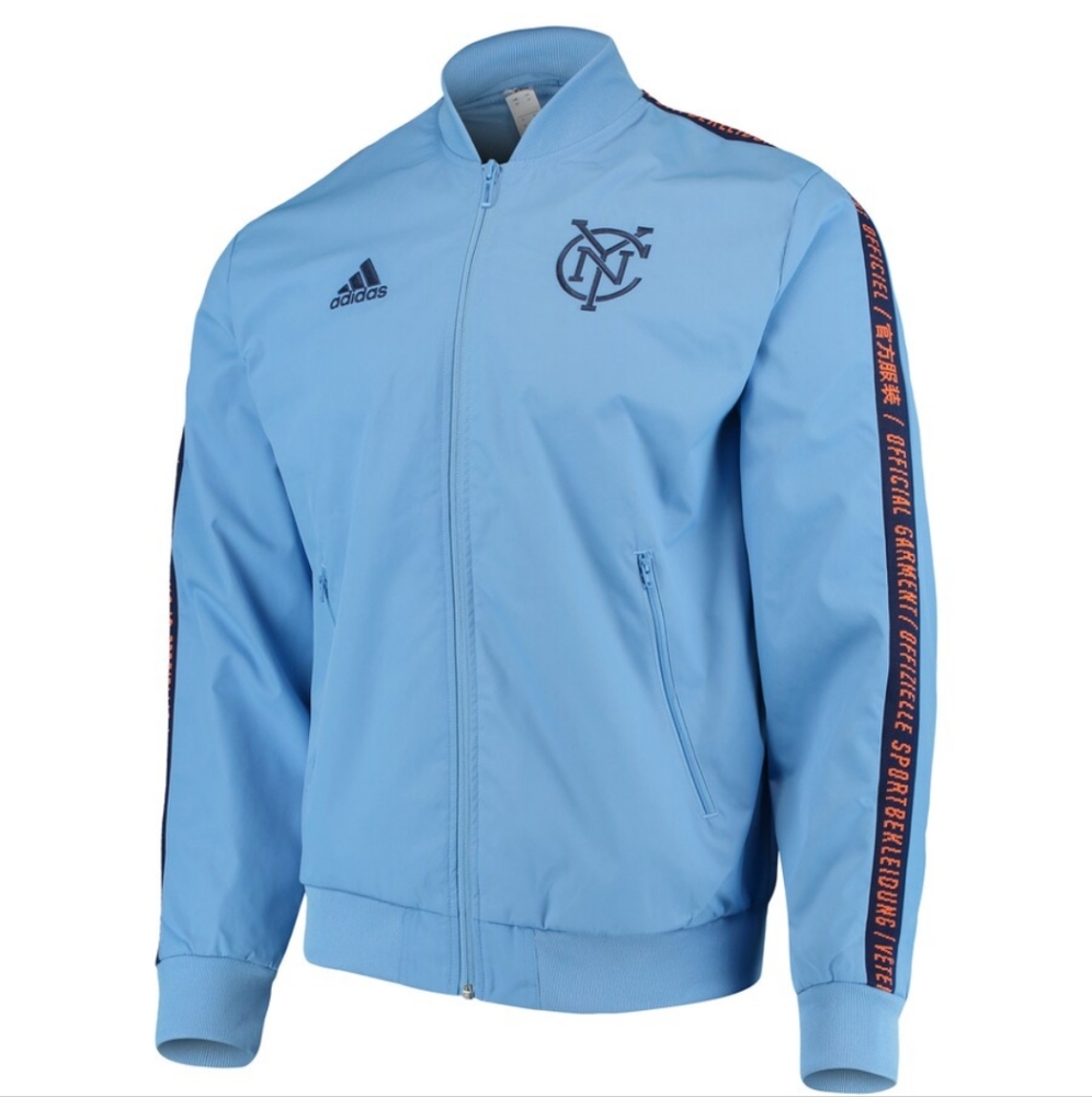 Adidas MLS New York City Anthem Jacket Blue Size Small